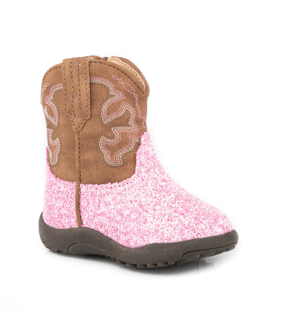09-016-0191-3377 Roper Infant Cowbaby Glitter Sparkle Pink Glitter/ Brown