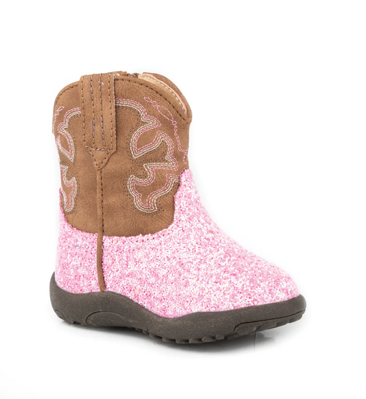 09-016-0191-3377 Roper Infant Cowbaby Glitter Sparkle Pink Glitter/ Brown