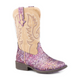 09-018-1225-3361 Roper Little Kids Southwest Glitter Purple Glitter/ Tan