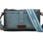 WG120-209 Wrangler Dual Zipper Compartment Crossbody Bag - Jean