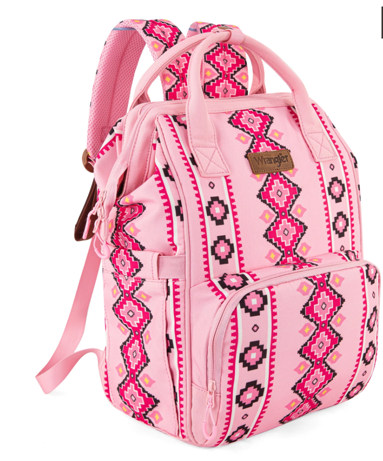 WG2204-9110 Wrangler Aztec Printed Callie Backpack - Pink