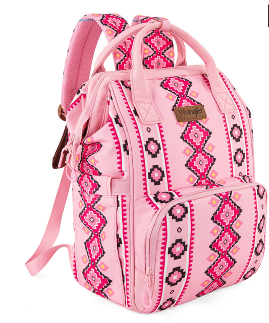 WG2204-9110 Wrangler Aztec Printed Callie Backpack - Pink