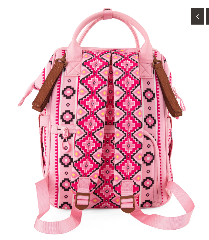 WG2204-9110 Wrangler Aztec Printed Callie Backpack - Pink