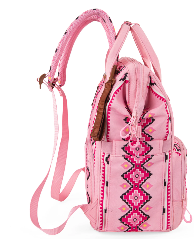 WG2204-9110 Wrangler Aztec Printed Callie Backpack - Pink