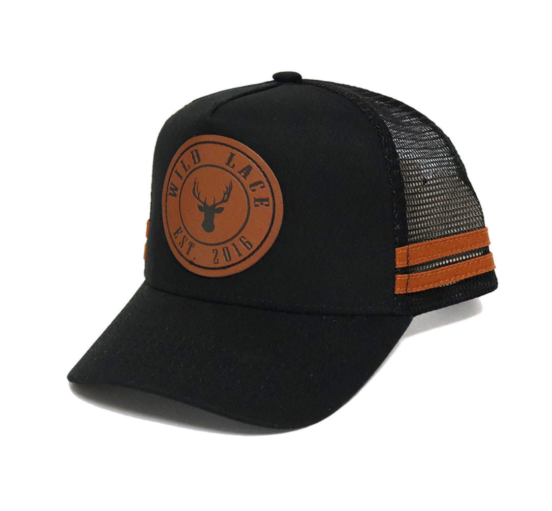 33439 Wild Lace Kid's Trucker Cap Black & Brown