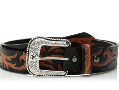 A1030667 Ariat Leather Tooled Belt