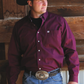 MTW1104239 Cinch Men's Arena shirt Burgundy