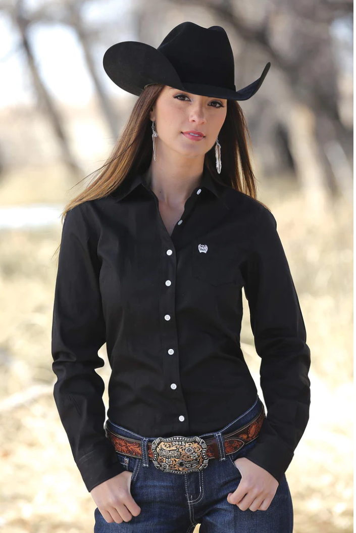 MSW9164027 Cinch Women's Arena Shirt Black