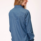 03-050-0594-2024 Roper Women's Denim Blue LS Shirt