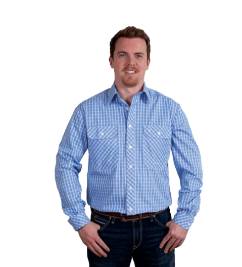 MWLS2409 Just Country Men's Austin Corn Flower Workshirt