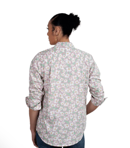 WWLS2401 Just Country Georgie Taupe Floral LS Shirt