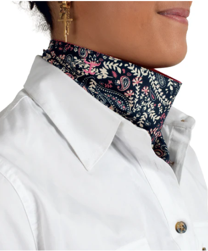 SCF2420 Just Country Carlee Double Sided Scarf Navy Paisley/Hot Pink