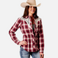 01-050-0024-3007 Roper Women's Special Collection LS Shirt Plaid Red