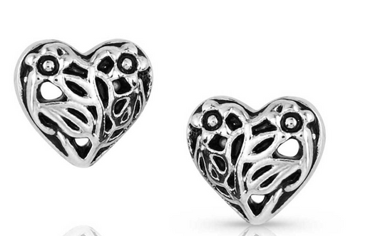 ER5695 Montana Silversmith Nature's Love Heart Earrings