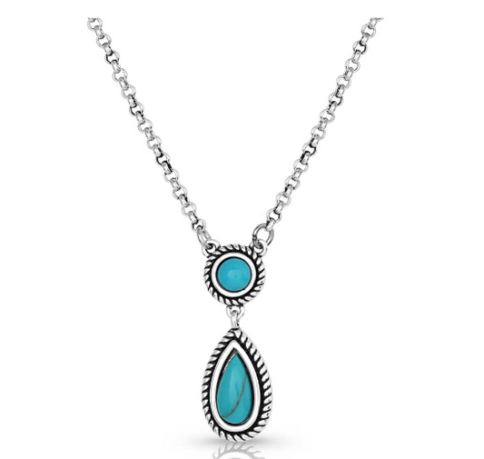 NC5702 Montana Silversmith Tranquil Waters Turquoise Necklace