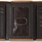 A3555602 Ariat Western Mens Wallet Trifold Leather Logo Embossed Floral Brown