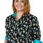 WWLS2272 Just Country Women's Abbey Black Sunflower LS Shirt