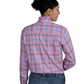 WWLS2436 Just Country Women's Abbey Frill Dusky Pink Pink Plaid