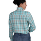 WWLS2437 Just Country Women's Abbey Frill Mint Green Plaid