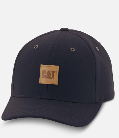 1120252 Cat Leather Patch Cap Black