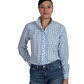 WWLS2446 Just Country Women's Abbey Frills  Blue Check