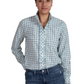 WWLS2447 Just Country Women's Abbey Frills Dusty Blue Check