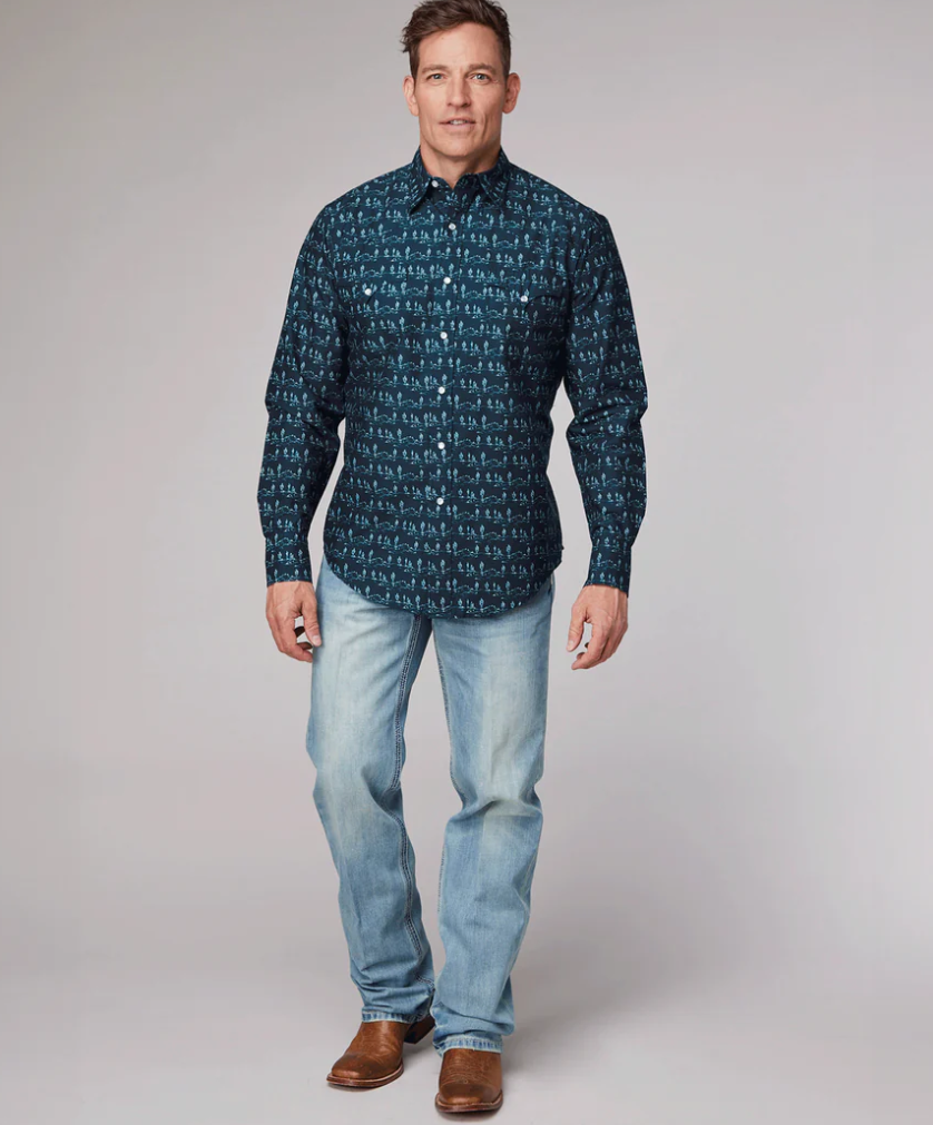 03-001-0064-0469 Roper Men's West made collection LS Shirt