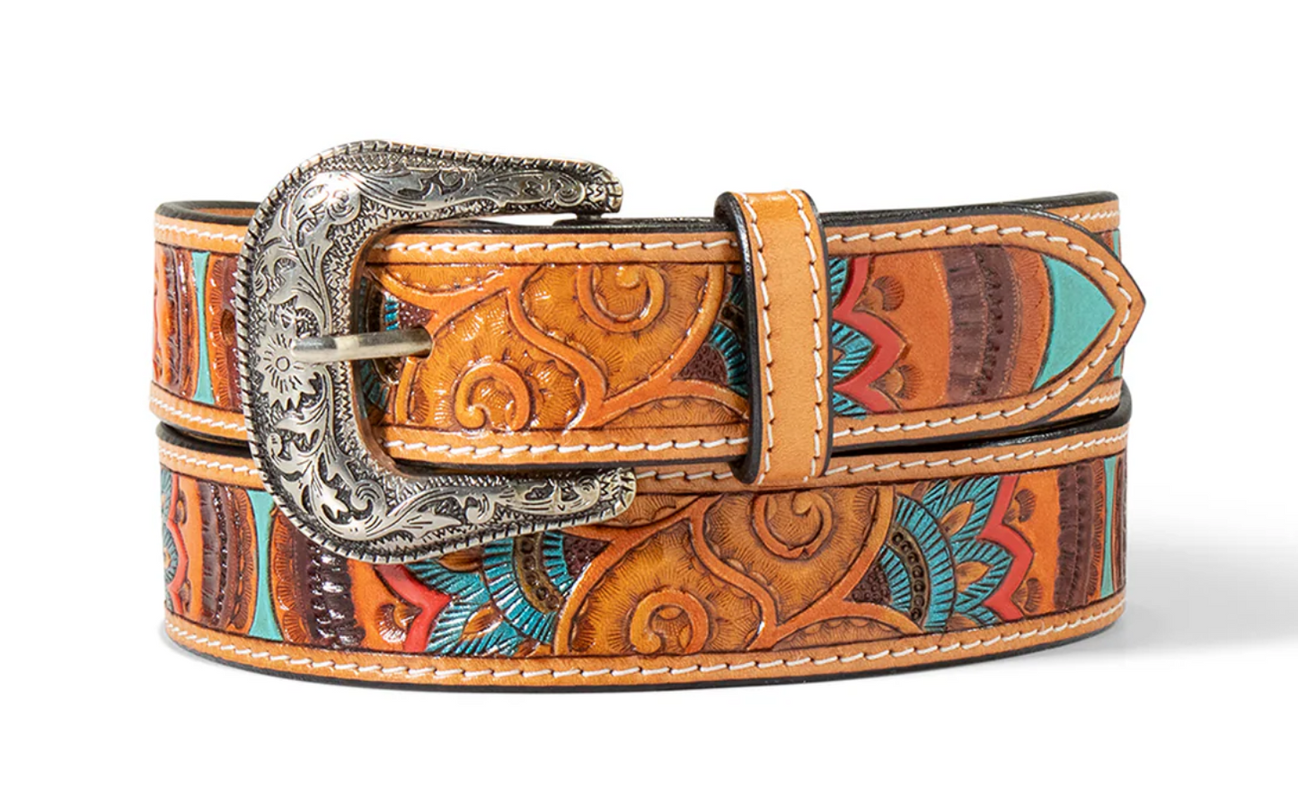 A1567008 Ariat Women's Paisley hand tooled belt 1 1/2''