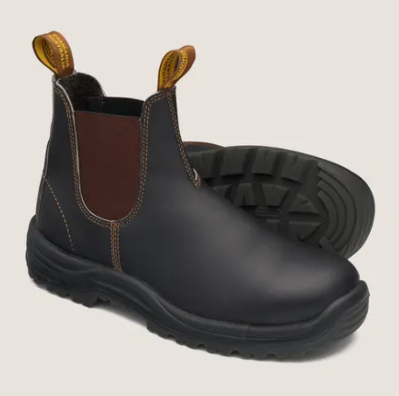 172 Blundstone unisex Elastic Sided series Safety boots Stout Brown