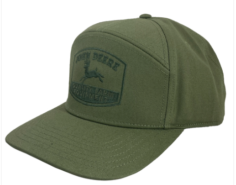 LP83259 John Deere Cotton Twill 7 Panel Embroidered Cap