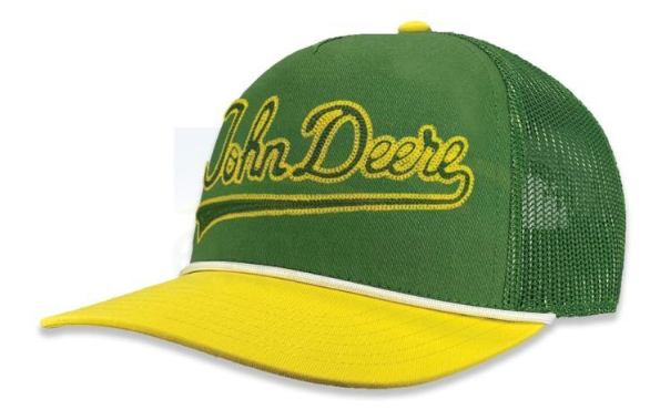 LP86094 John Deere Men's Letterman Rope Trucker Mesh Cap