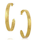 ER5663G Montana West Timeless Elegance Chiseled Hoop Earrings