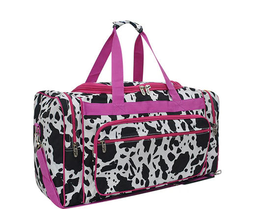 COW424 Black Cow Hot Pink Duffle Bag 23''