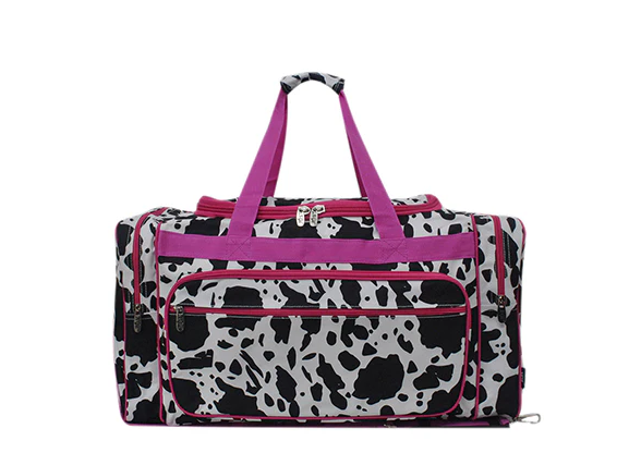 COW424 Black Cow Hot Pink Duffle Bag 23''