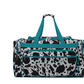 COW425 Black Cow Turquoise Duffle Bag 23''