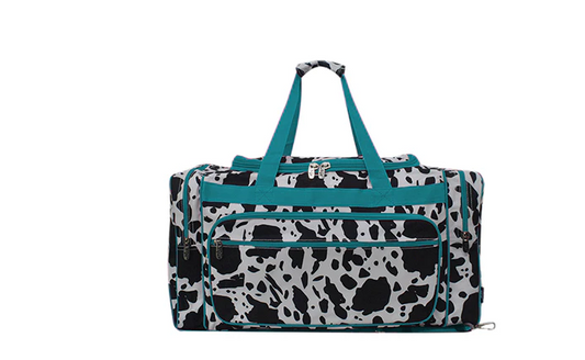 COW425 Black Cow Turquoise Duffle Bag 23''