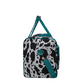 COW425 Black Cow Turquoise Duffle Bag 23''