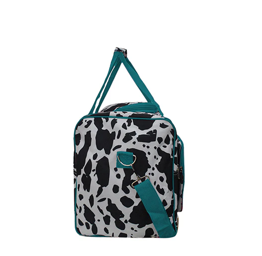 COW425 Black Cow Turquoise Duffle Bag 23''