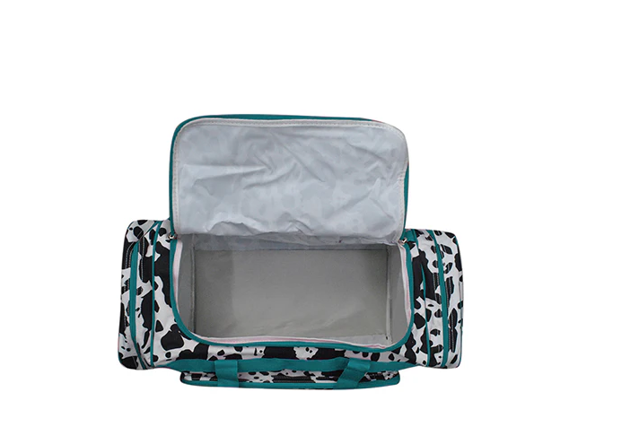 COW425 Black Cow Turquoise Duffle Bag 23''