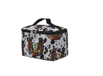 MSQ983-BLK Western Frontier Canvas Large Cosmetic Case