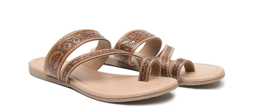 S-10230 Point Ridge Women's Hand-tooled Sandals