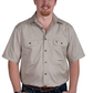 20204STN Just Country Eddie Short Sleeve Full button Work shirt Stone