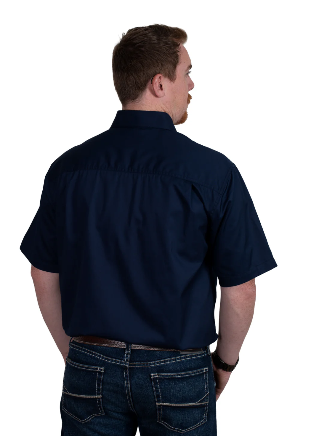 20204NVY Just Country Eddie Short Sleeve Full button Work shirt Navy