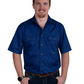 20204CBT Just Country Eddie Short Sleeve Full button Work shirt Cobalt