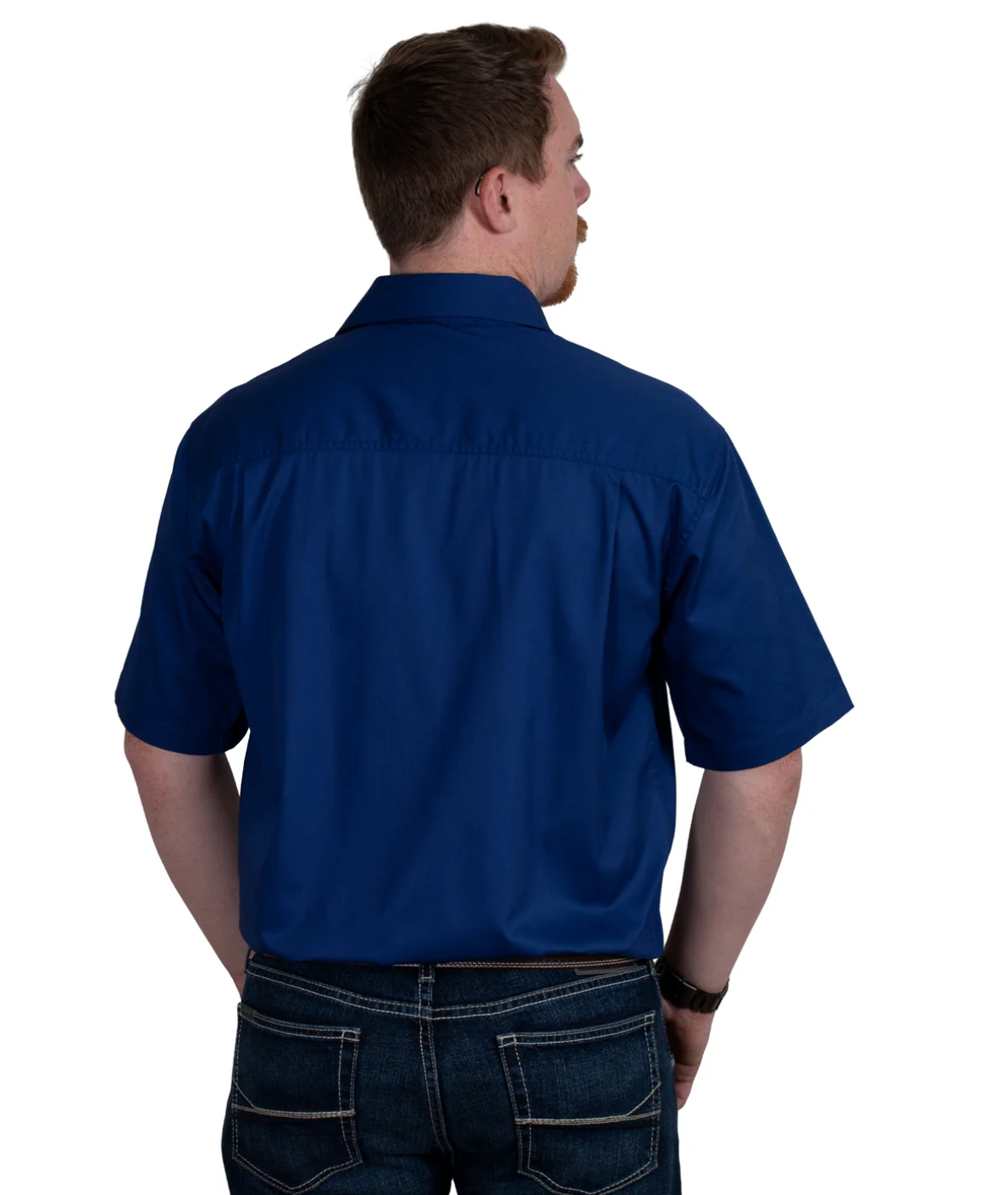 20204CBT Just Country Eddie Short Sleeve Full button Work shirt Cobalt