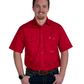 20204CHI Just Country Eddie Short Sleeve Full button Work shirt Chilli