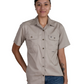 50504STN Just Country Women's Maggie Short Sleeve Full button Work shirt Stone