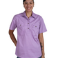 50506OCD Just Country Women's Evie Short Sleeve Half button Work shirt Orchis