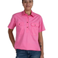 50506ROS Just Country Women's Evie Short Sleeve Half button Work shirt Rose