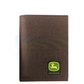 4012000-200 John Deere Pebble Grain Leather Tri-Fold Wallet Brown